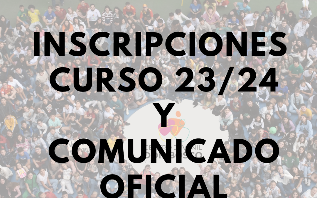 INSCRIPCIONES CURSO 23/24